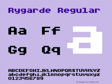 Rygarde Regular Version 1.0图片样张