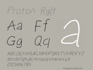 Proton RgIt Version 1.017 Font Sample