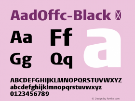 ☞Aad Offc Black Version 7.504; 2014; Build 1021; ttfautohint (v1.5);com.myfonts.easy.fontfont.ff-aad.std-black.wfkit2.version.56QP图片样张