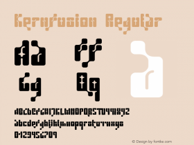 Kernfusion Regular Version 001.000 Font Sample