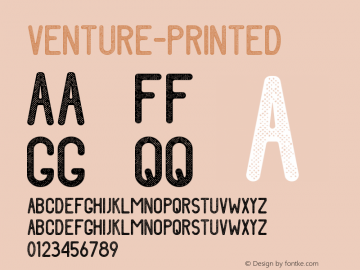 ☞Venture-Printed 1.000; ttfautohint (v1.5);com.myfonts.easy.michael-hill-design.venture.printed.wfkit2.version.4N1T图片样张