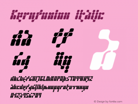 Kernfusion Italic 001.000 Font Sample