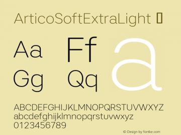 ☞Artico Soft ExtraLight Version 1.000;com.myfonts.easy.cretype.artico-soft.extra-light.wfkit2.version.4UAh图片样张