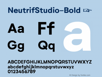 ☞Neutrif Studio Bold Version 2.000;com.myfonts.easy.degarism-studio.neutrif-studio.bold.wfkit2.version.5cBL图片样张