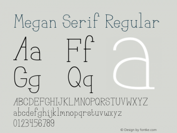 Megan Serif Regular Version 0.001图片样张