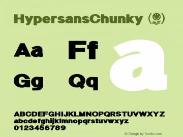 ☞HypersansChunky Version 1.000 2018 initial release;com.myfonts.easy.aah-yes.hypersans.chunky.wfkit2.version.549L图片样张