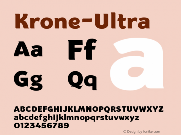 ☞Krone Ultra Version 1.000;com.myfonts.easy.lebbad.krone.ultra.wfkit2.version.55wg图片样张