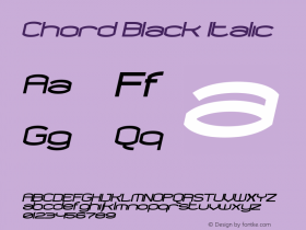 Chord Black Italic 001.000 Font Sample