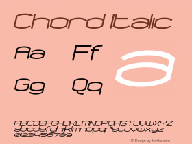 Chord Italic Version 1.000;PS 001.000;hotconv 1.0.38图片样张