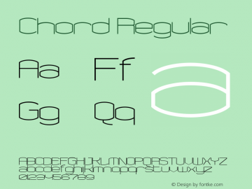 Chord Regular Macromedia Fontographer 4.1 6/10/01 Font Sample