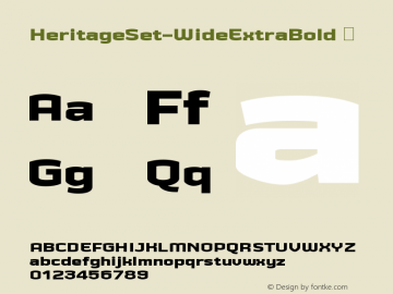 ☞Heritage Set Wide ExtraBold Version 2.0; ttfautohint (v1.5);com.myfonts.easy.behaviour.heritage-set.wide-extra-bold.wfkit2.version.58En图片样张