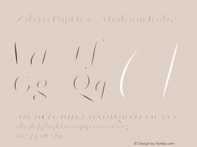 ☞Ziletti Pop Orn Medium Italic Version 1.000;com.myfonts.easy.rm-wd.ziletti-pop.orn.wfkit2.version.58VT图片样张