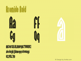 Bromide Bold Version 001.000 Font Sample