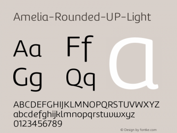 ☞Amelia-Rounded-UP-Light Version 001.001; ttfautohint (v1.5);com.myfonts.easy.underground.amelia-rounded.up-light.wfkit2.version.59Xm图片样张