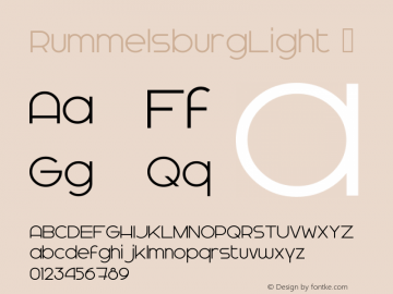 ☞RummelsburgLight Version 001.000 ;com.myfonts.easy.knorke.rummelsburg.light.wfkit2.version.5ani图片样张