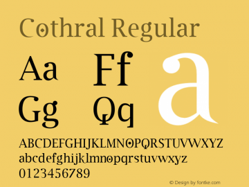 Cothral Regular 001.000图片样张