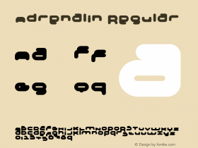 Adrenalin Regular Version 1.00 Font Sample