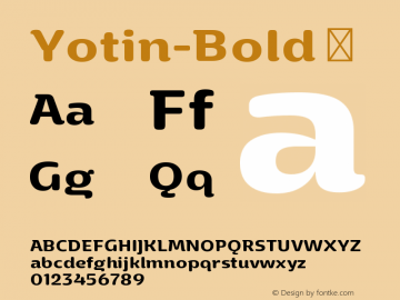 ☞Yotin-Bold Version 1.00 Build 1810; ttfautohint (v1.5);com.myfonts.easy.stawix.yotin.bold.wfkit2.version.5bpp图片样张