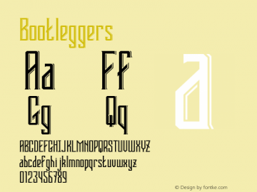 ☞Bootleggers Regular Version 1.000; ttfautohint (v1.5);com.myfonts.easy.gleb-guralnyk.bootleggers.regular.wfkit2.version.5cVS图片样张