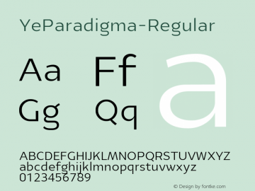 ☞Ye Paradigma Regular Version 1.000;com.myfonts.easy.yinon-ezra.ye-paradigma.regular.wfkit2.version.5d73图片样张