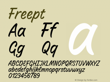 ☞Freept Version 1.000;com.myfonts.easy.andrey-kudryavtsev.freept.regular.wfkit2.version.5daS图片样张