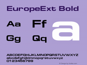 EuropeExt Bold OTF 1.0;PS 001.001;Core 116;AOCW 1.0 161图片样张