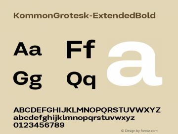 ☞Kommon Grotesk Extended Bold 1.000; ttfautohint (v1.5);com.myfonts.easy.typek.kommon-grotesk.extended-bold.wfkit2.version.5dQj图片样张