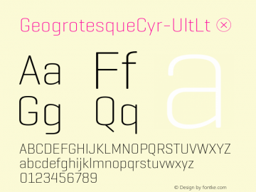 ☞Geogrotesque Cyr UltraLight Version 1.000;PS 1.0;hotconv 1.0.88;makeotf.lib2.5.647800;com.myfonts.easy.emtype.geogrotesque-cyrillic.ultra-light.wfkit2.version.5ec6图片样张