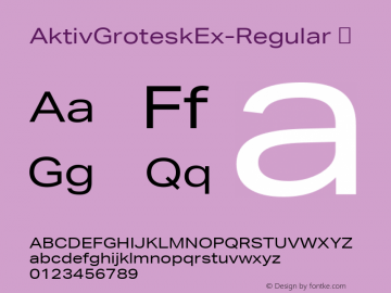 ☞Aktiv Grotesk Ex Version 1.001;com.myfonts.easy.daltonmaag.aktiv-grotesk.ex.wfkit2.version.5ewd图片样张