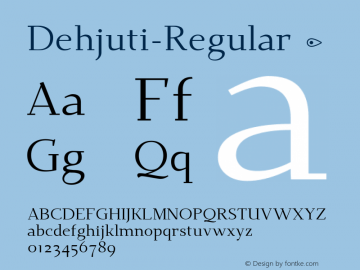 ☞Dehjuti Regular Version 1.1 ;com.myfonts.easy.io-media.dehjuti.regular.wfkit2.version.5hyJ图片样张