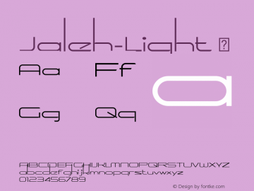 ☞Jaleh-Light Version 1.00;com.myfonts.easy.naghachian.jaleh.light.wfkit2.version.5g4z图片样张