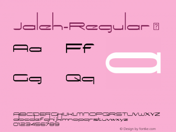 ☞Jaleh-Regular Version 1.00;com.myfonts.easy.naghachian.jaleh.regular.wfkit2.version.5g4x图片样张