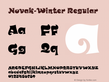 Novak-Winter Regular Macromedia Fontographer 4.1.4 30/8/02 Font Sample