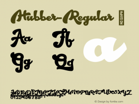 ☞Hubber Regular Version 1.000;PS 001.000;hotconv 1.0.88;makeotf.lib2.5.64775;com.myfonts.easy.lomohiber.hubber.regular.wfkit2.version.5hd8图片样张