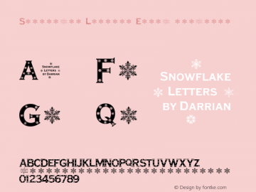 Snowflake Letters Extra-expanded Version 1.0图片样张