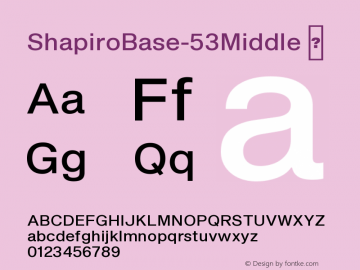 ☞Shapiro Base 53 Middle Version 2.000;com.myfonts.easy.ogj-typedesign.shapiro-base.53-middle.wfkit2.version.5hx7图片样张