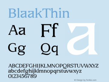 ☞BlaakThin Version 2.000; ttfautohint (v1.5);com.myfonts.easy.mawns.blaak.thin.wfkit2.version.5hEE图片样张