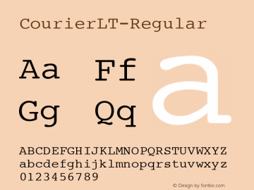 ☞Courier LT Regular Version 2.00;com.myfonts.easy.linotype.courier.courier.wfkit2.version.3GDY图片样张