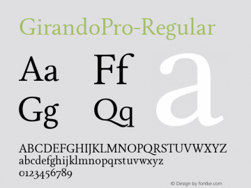 ☞Girando Pro Regular Version 2.000;com.myfonts.easy.brassfonts.girando-pro.regular.wfkit2.version.5a9s图片样张