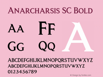 Anarcharsis SC Bold Macromedia Fontographer 4.1.5 11/6/2002图片样张