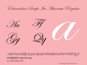 Edwardian Script Itc Alternate Regular Macromedia Fontographer 4.1 25.05.2002 Font Sample