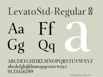 ☞LevatoStd-Regular Version 1.00;com.myfonts.easy.linotype.levato-pro.std-regular-188804.wfkit2.version.49Gn图片样张