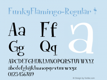 ☞Funky Flamingo Regular Version 1.000;com.myfonts.easy.hanoded.funky-flamingo.regular.wfkit2.version.53XG图片样张