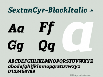 ☞SextanCyr-BlackItalic Version 1.513;com.myfonts.easy.defharo.sextan-cyrillic.black-italic.wfkit2.version.56dT图片样张