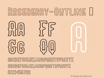 ☞Roseberry Outline Version 1.00;com.myfonts.easy.me55enjah.the-roseberry.outline.wfkit2.version.56X8图片样张