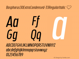 ☞Bosphorus30ExtraCondensed-33RegularItalic Version 1.001;com.myfonts.easy.buyukselcom.bosphorus.33-regular-italic.wfkit2.version.5hYd图片样张