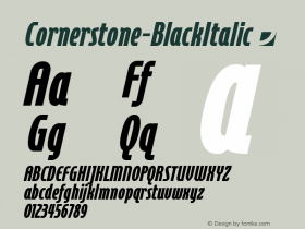 ☞Cornerstone-BlackItalic Version 1.0 ;com.myfonts.easy.jonahfonts.cornerstone.black-italic.wfkit2.version.59bu图片样张