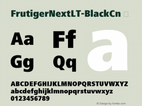 ☞FrutigerNext LT BlackCn Version 3.01;com.myfonts.easy.linotype.frutiger-next.condensed-black.wfkit2.version.3JYr图片样张