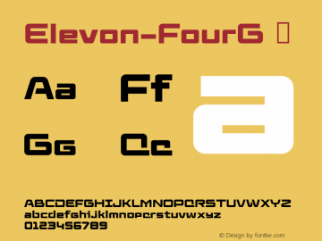 ☞Elevon FourG Version 1.310;com.myfonts.easy.daltonmaag.elevon.4.wfkit2.version.4Ybi图片样张