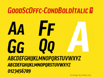 ☞Good SC Offc Cond Bold Italic Version 7.504; 2010; Build 1020; ttfautohint (v1.5);com.myfonts.easy.fontfont.good-office.offc-cond-bold-italic-sc.wfkit2.version.3YsG图片样张